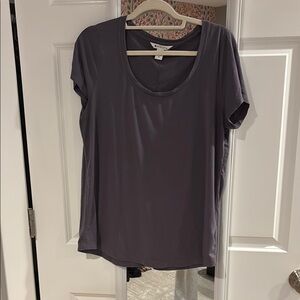 Athleta Gray Relaxed Scoop Neck Tee